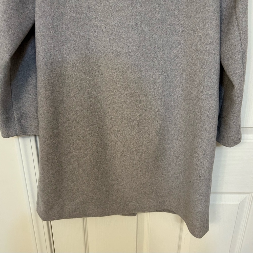 LOFT Wool Blend Double Breasted Coat in Light Gray Size XSP - Picture 10 of 10